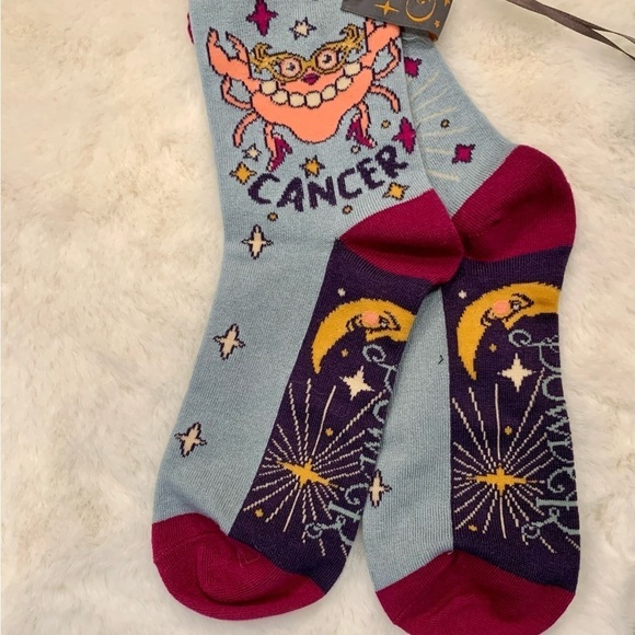 Powder Design Inc UK Zodiac Cancer 🦀 Socks - NWT - Picture 4 of 5
